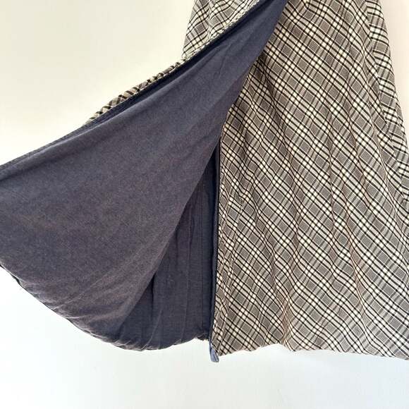 Ellen Orkin Vintage Plaid 100% Cotton Wrap Style Maxi Skirt - Picture 2 of 8